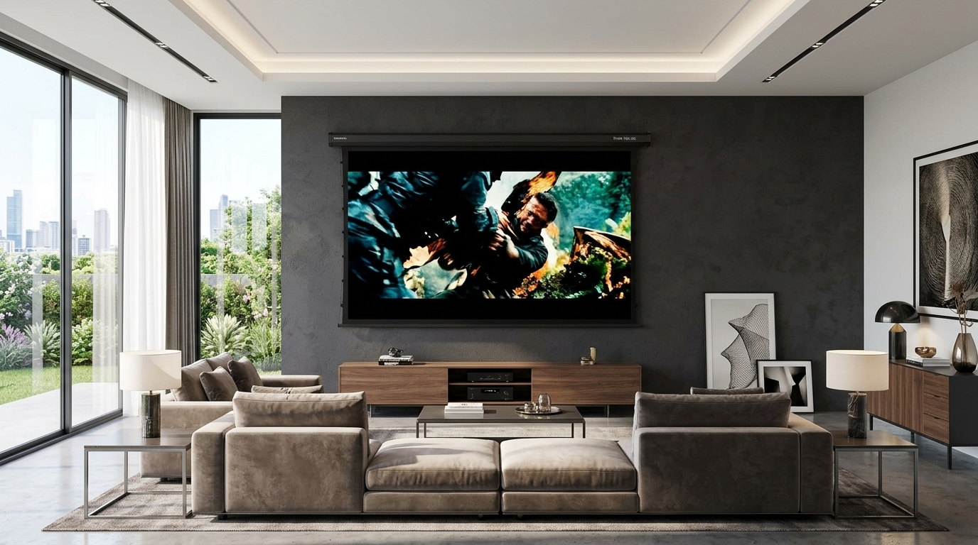 Titan TNS100 Motorized ALR Screen Review: Tab-Tensioned Contrast Tested